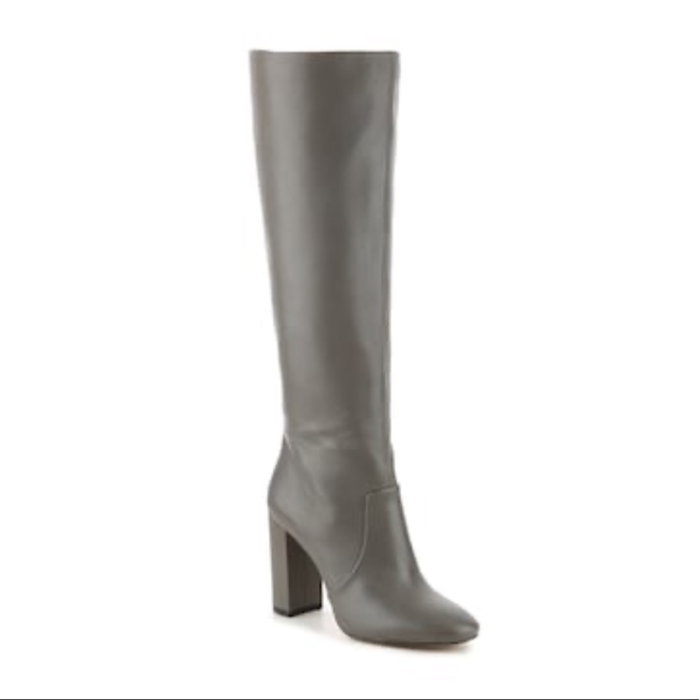 Botkier Roslin Grey Leather Knee High Boots Size 6.5